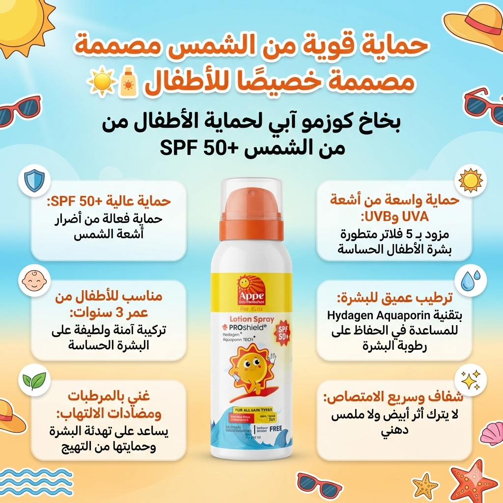 كوزمو آبي سبراي الحماية من الشمس للأطفال