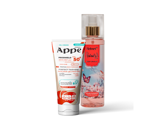 APPE Gel Sunscreen & Rosey Body Splash Bundle