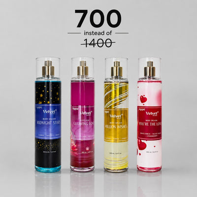 Body splash offer splash intense ( milion + Midnight t+ you are the love + Glowing love - Appearance Factors