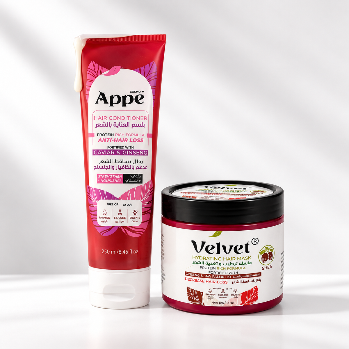 Hair Care Duo - APPE Velvet Shea Hair Mask & APPE Hair Conditioner - Appearance Factors