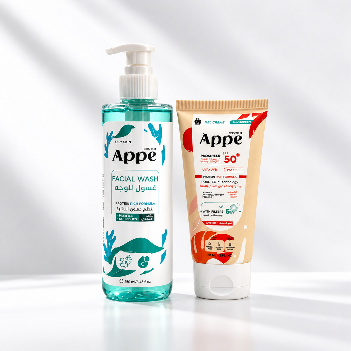 Oily skin cleanser + sunscreen gel cream