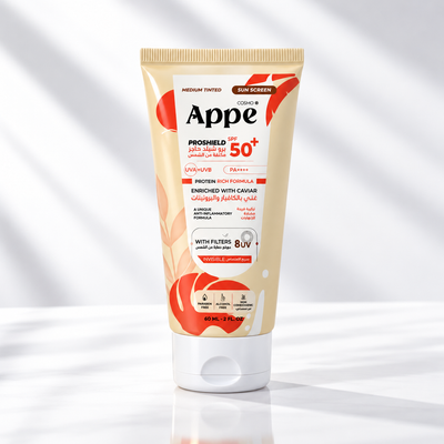 APPE ProShield Medium Tinted Sunscreen SPF 50+ 60 ml - Bronze Tinted Sunscreen - Appearance Factors
