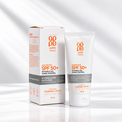 APPE Shield Age Revive Invisible Gel SPF 50+ 60 ml with box - Anti-Aging Sunscreen - Appearance Factors