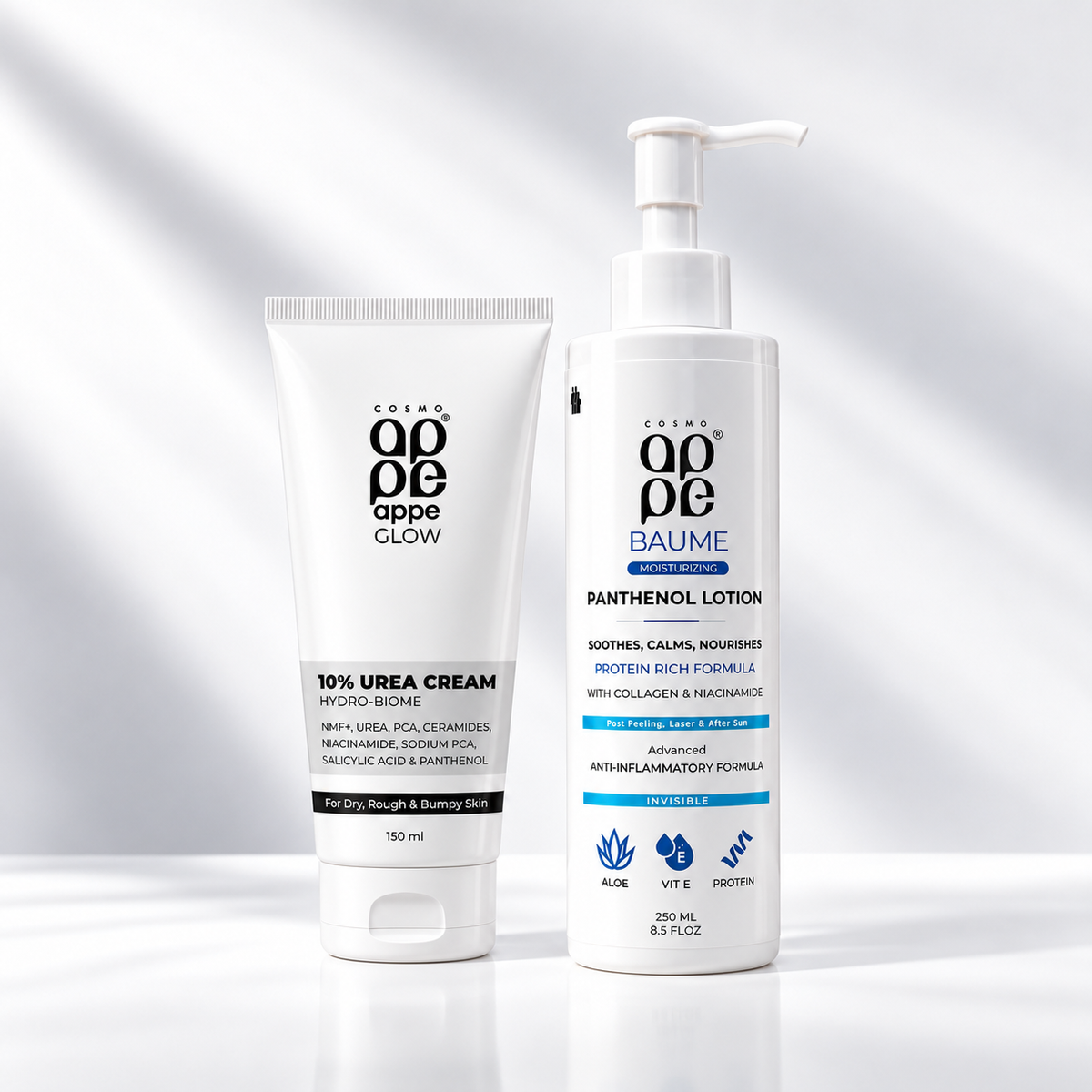 Winter Body Duo - APPE Glow 10% Urea Cream & APPE Panthenol Baume Lotion - Appearance Factors