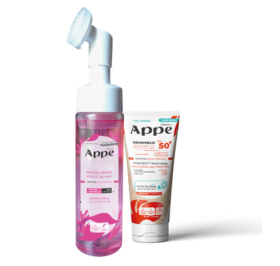 Sunscreen gel cream + cleanser for all skin types with brush - Appearance Factors