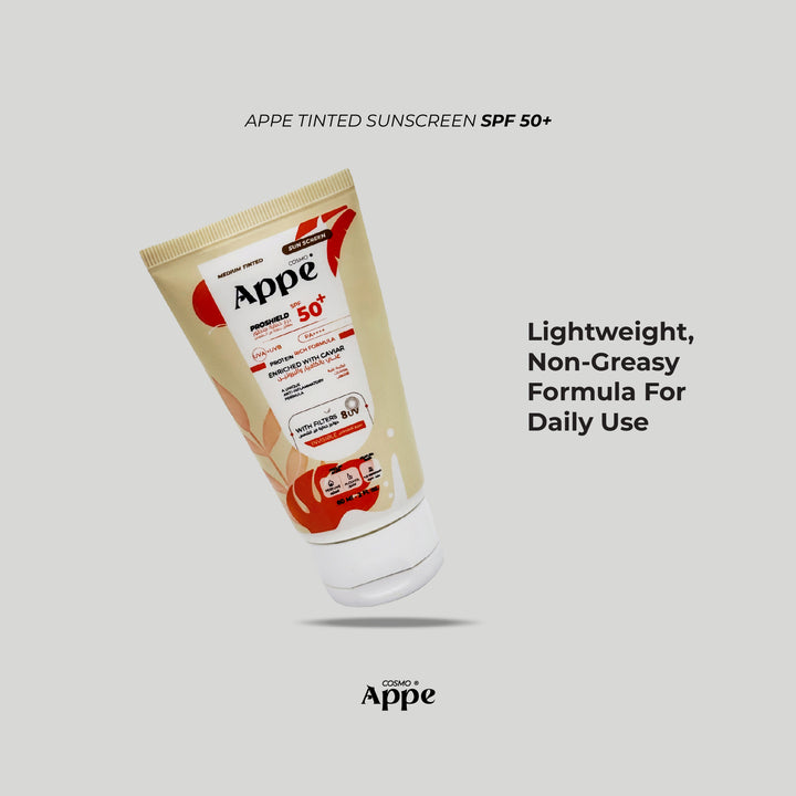 COSMO APPE medium Tinted Sunscreen spf 50+ 60 ml – Appearance Factors